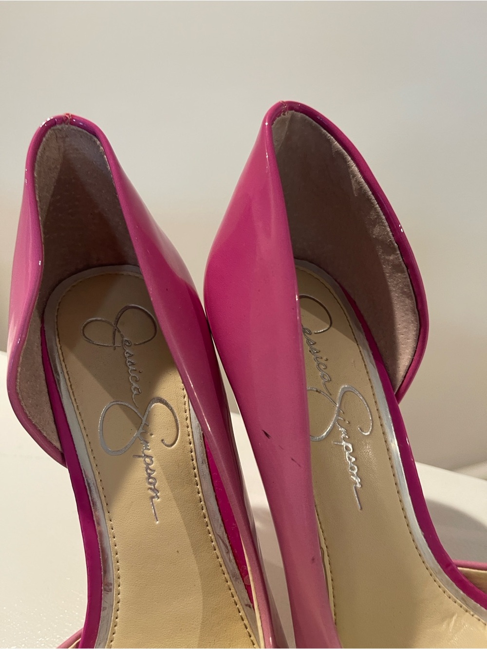 Jessica Simpson Pink Ombre Patent Pumps Heels Size 9.5 Barbiecore Y2K - Picture 11 of 12
